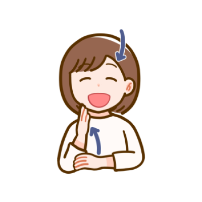 手話でありがとうと伝えるイラスト画像
