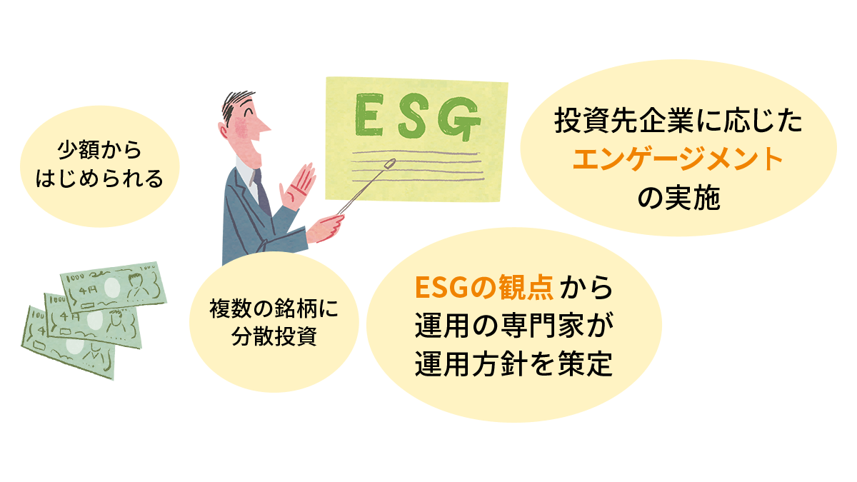 投資信託でESG投資を行うメリットの一例